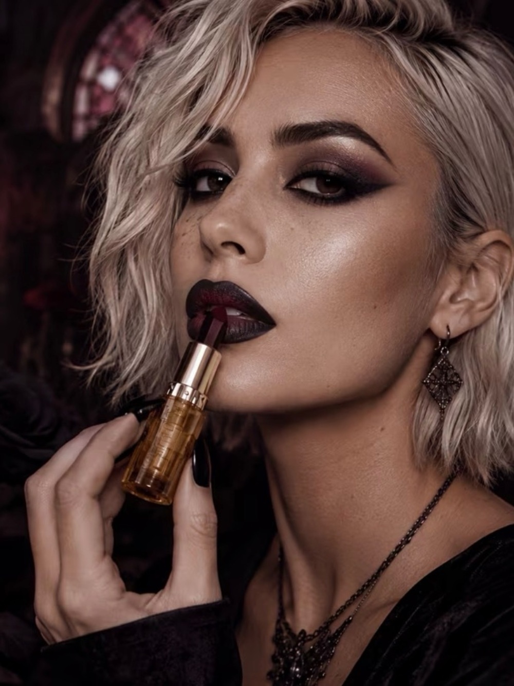 Deep Plum Matte Lipstick - Women Makeup